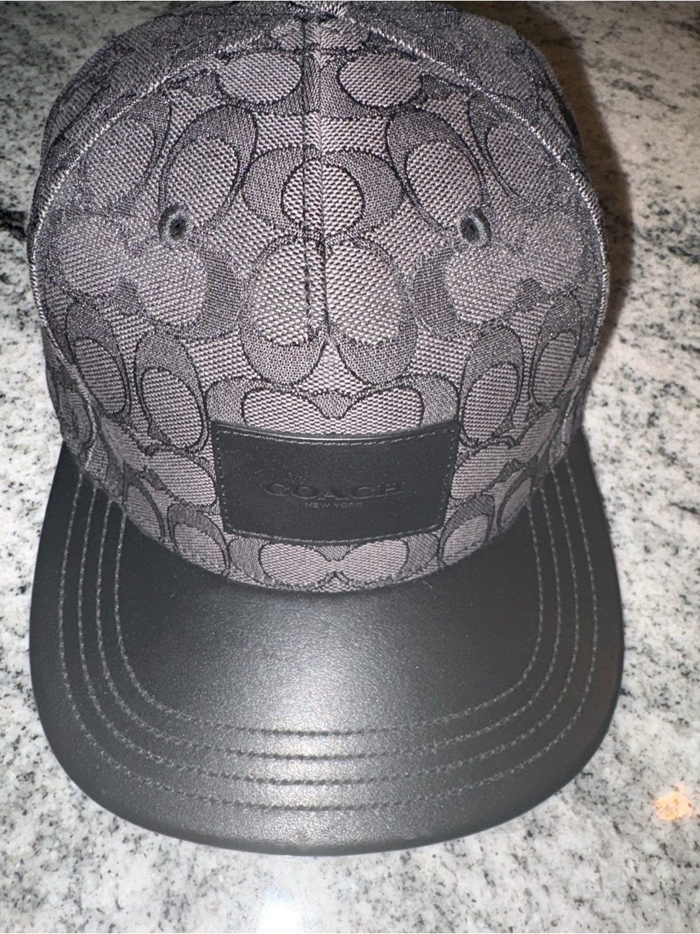 Coach Men's Signature Monogram Baseball Cap - Gray/Black